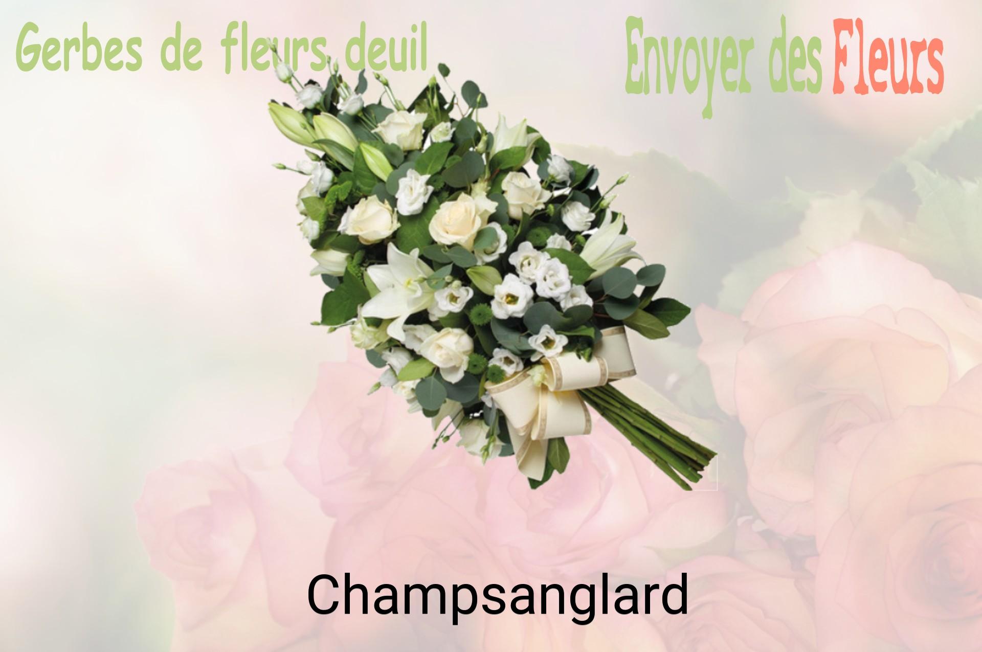Gerbe de fleurs de deuil livrée à Champsanglard